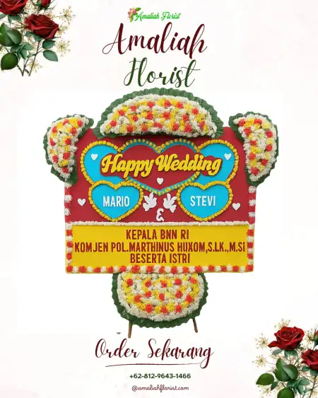 Papan Bunga Pernikahan Deudeul